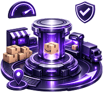Ecommerce Order Fulfilment Services - stock on pallets, a warehouse, a parcel leaving a hub, a delivery van