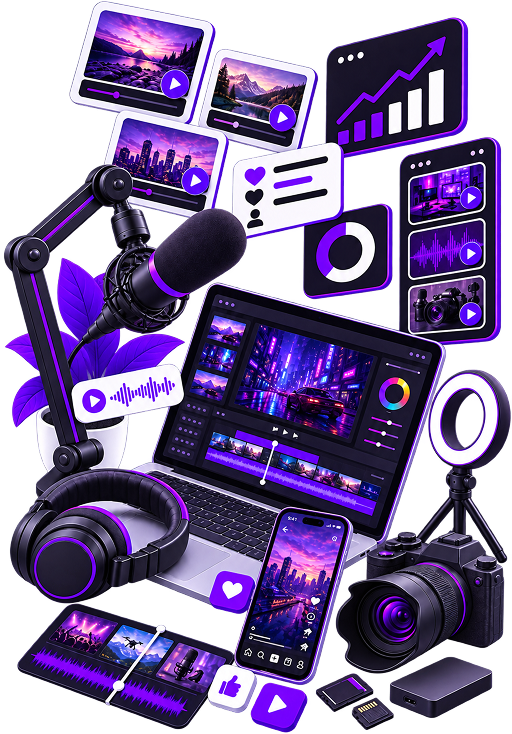 Shoot Planned Around Its Destination | Ecommerce Content Creation Services Ecommerce Content Creation Services - a camera on a tripod with a studio light and clapperboard